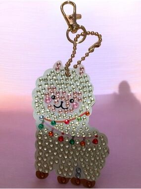 Handmade diamond art animal keychain. Cute bag, charm keychain gift. Choose 1